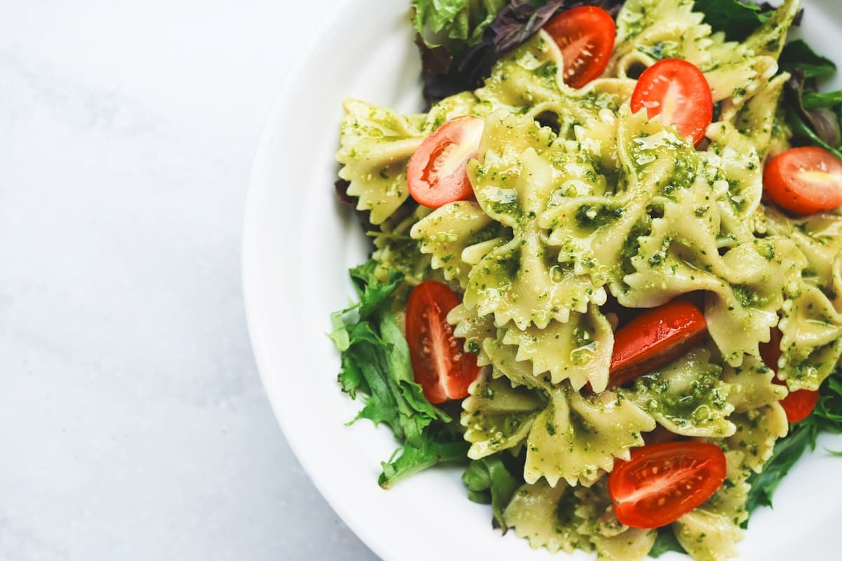 Illustrative modern European pasta dish
